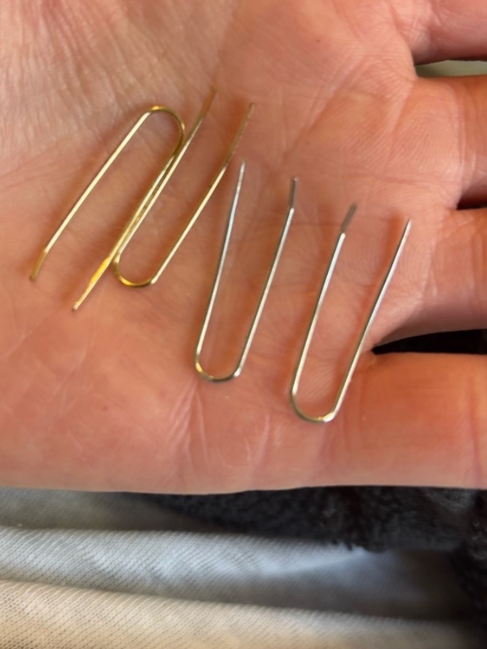 Minimal U-Shaped Threader Earrings in Gold and Silver